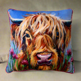 Highland Cow Velvet Cushion Highland Cow Velvet Cushion